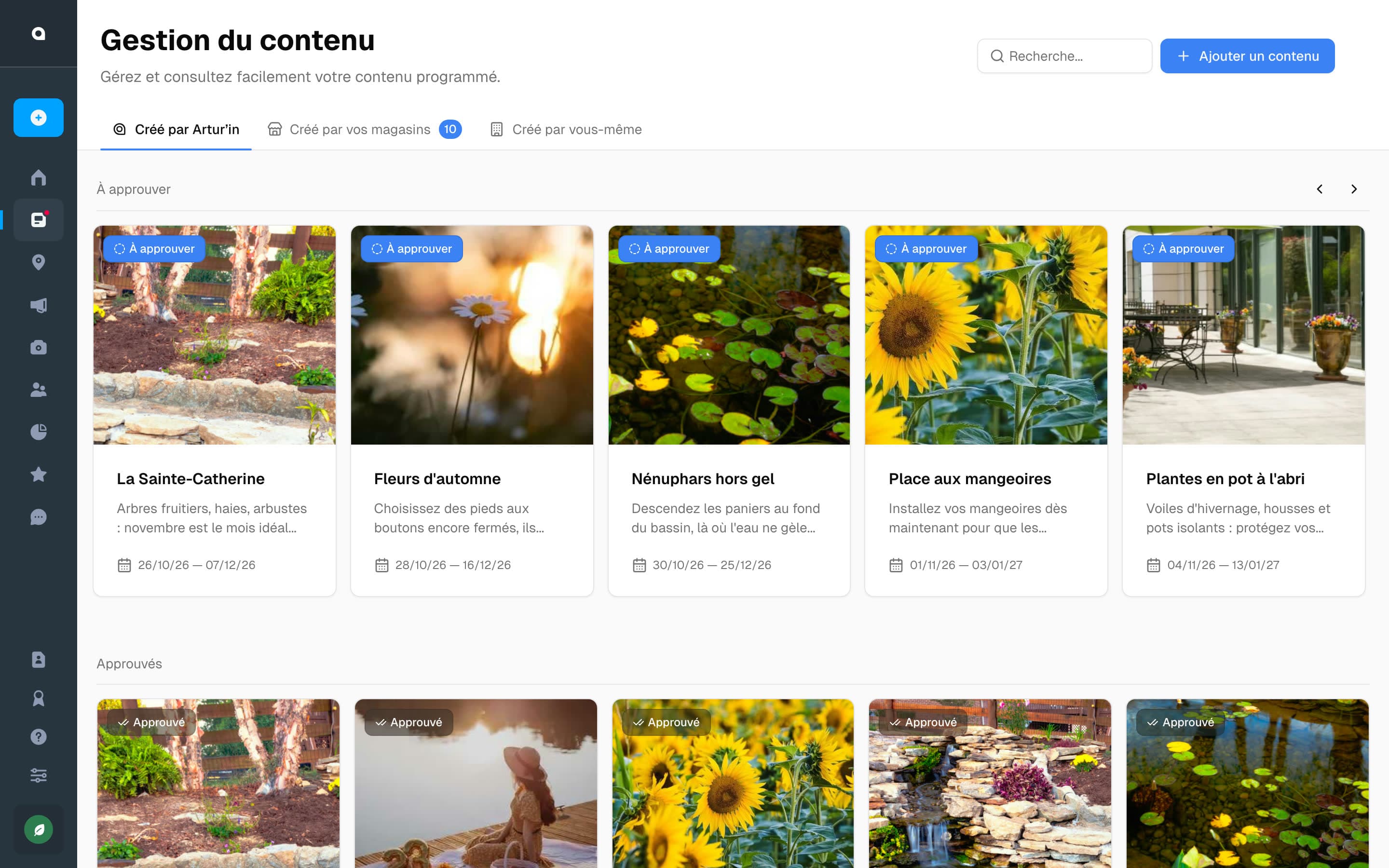 Key account content management, interactive prototype
