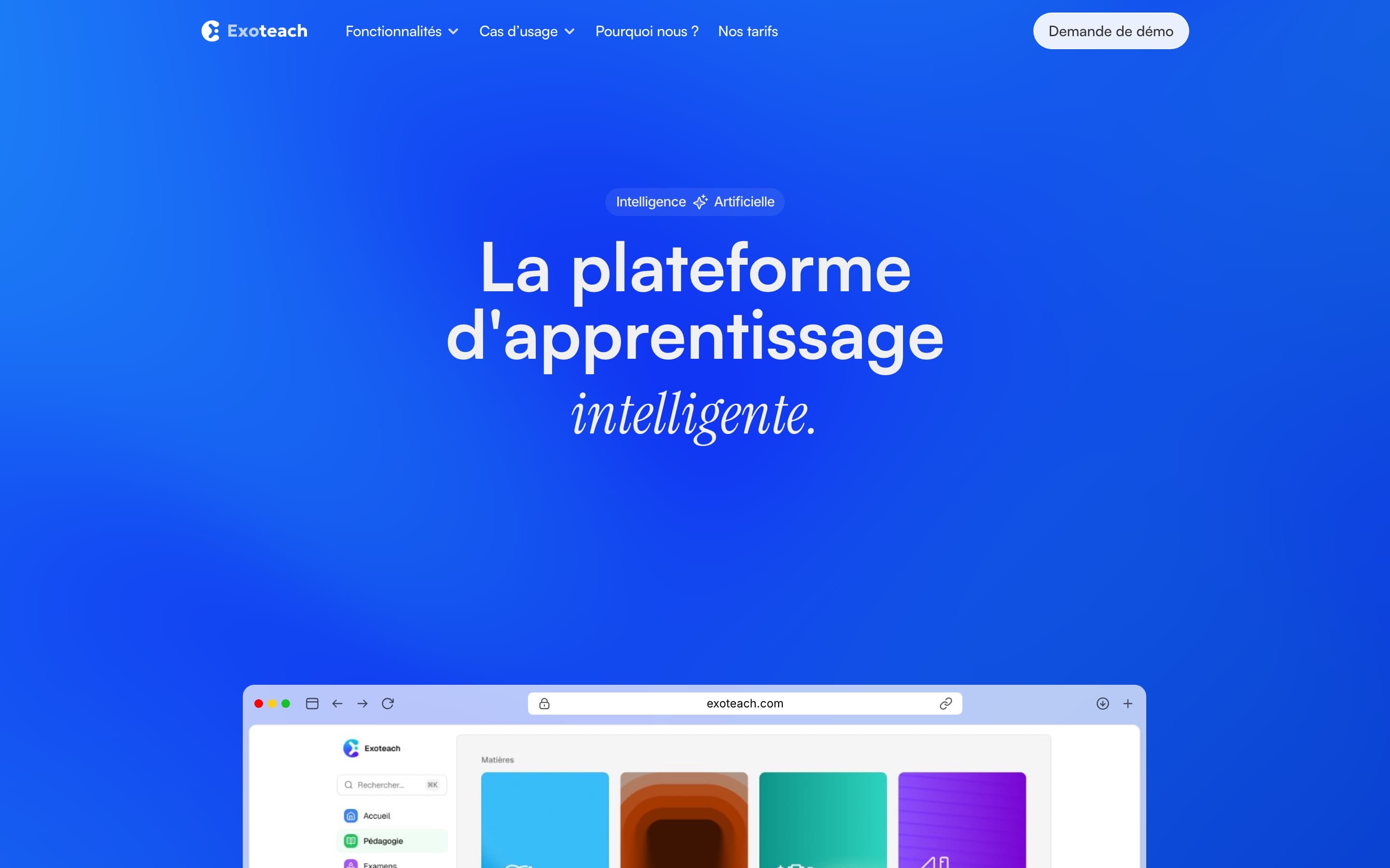 Exoteach, interactive prototype